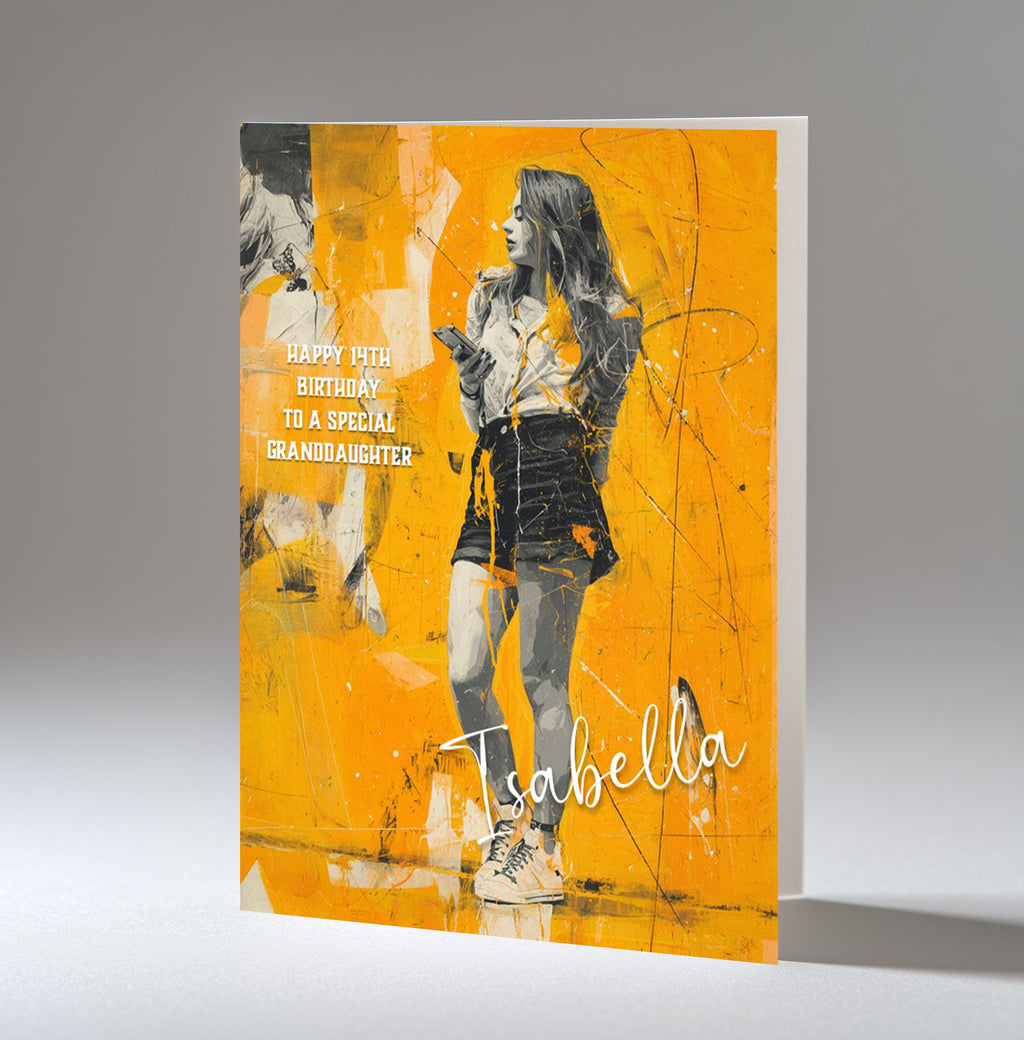 Birthday Card For Girls, Granddaughter, Niece, Daughter, Friend, Teenager, Personalised, Fashion, A5 in size,