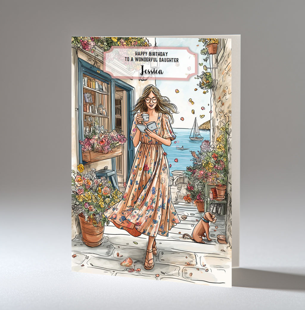 Birthday Card for Women, Granddaughter, Daughter, Niece, Bookworm A5 Size