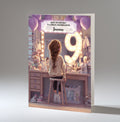 9th Birthday Card For Girls, Daughter, Granddaughter, Niece, Brown Hair, A5 Size,