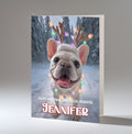 Personalised Christmas Card For Mum, Dad, Nanna, Granddaughter, Daughter, Niece, Friend, French Bulldog, Frenchie