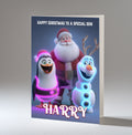 Personalised Christmas Card For Grandson, Granddaughter, Son, Daughter, Nephew, Niece, Brother, Friend, Santa and Friends