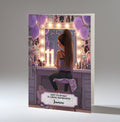 11th Birthday Card For Girls, Granddaughter, Niece, Daughter, Friend, Teenager, Personalised, Dressing Table, Brown Hair, A5 in size,