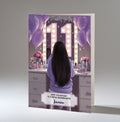 11th Birthday Card For Girls, Daughter, Granddaughter, Niece, Black Hair, A5 Size,
