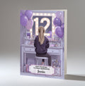 12th Birthday Card Girl, Granddaughter, Daughter Niece, Blonde Hair A5 Size