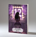 12th Birthday Card For Girls, Granddaughter, Niece, Daughter, Friend, Teenager, Personalised, Dressing Table, Black Hair, A5 in size,