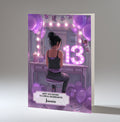 13th Birthday Card For Girls, Daughter, Granddaughter, Niece, Black Hair, A5 Size,