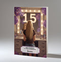 15th Birthday Card For Girls, Granddaughter, Niece, Daughter, Friend, Teenager, Personalised, Dressing Table, Blonde Hair, A5 in size,