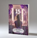 15th Birthday Card For Girls, Granddaughter, Niece, Daughter, Friend, Teenager, Personalised, Dressing Table, Blonde Hair, A5 in size,