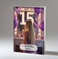 15th Birthday Card Girl, Granddaughter Daughter Niece Blonde Hair A5 Size
