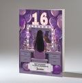 16th Birthday Card For Girls, Granddaughter, Niece, Daughter, Friend, Teenager, Personalised, Dressing Table, Black Hair, A5 in size,