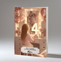 4th Birthday Card Girl, Granddaughter, Daughter Niece, Blonde Hair A5 Size