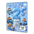 2nd Birthday Card for Boys Personalised, Son, Grandson, Nephew,  A5 Size