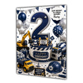 2nd Birthday Card for Boys Personalised, Son, Grandson, Nephew,  A5 Size