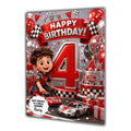 4th Birthday Card for Boys Personalised, Son, Grandson, Nephew,  A5 Size