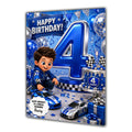 4th Birthday Card for Boys Personalised, Son, Grandson, Nephew,  A5 Size