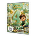 4th Birthday Card for Boys Personalised, Son, Grandson, Nephew,  A5 Size