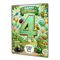 4th Birthday Card for Boys Personalised, Son, Grandson, Nephew,  A5 Size
