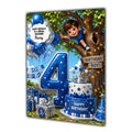 4th Birthday Card for Boys Personalised, Son, Grandson, Nephew,  A5 Size