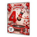 4th Birthday Card for Boys Personalised, Son, Grandson, Nephew,  A5 Size
