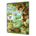 5th Birthday Card for Boys Personalised, Son, Grandson, Nephew,  A5 Size
