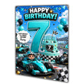 7th Birthday Card for Boys Personalised, Son, Grandson, Nephew,  A5 Size
