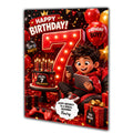 7th Birthday Card for Boys Personalised, Son, Grandson, Nephew,  A5 Size