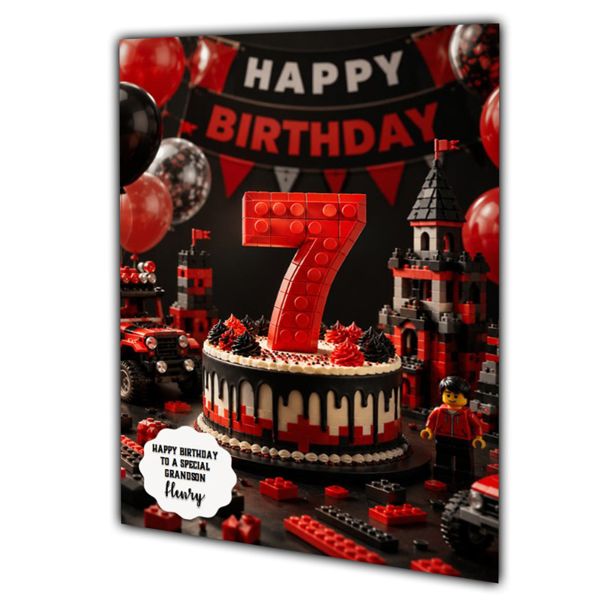 7th Birthday Card For Boys, Third, Grandson, Son, Nephew, Great, Personalised