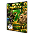 7th Birthday Card for Boys Personalised, Son, Grandson, Nephew,  A5 Size