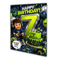 7th Birthday Card for Boys Personalised, Son, Grandson, Nephew,  A5 Size