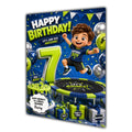 7th Birthday Card for Boys Personalised, Son, Grandson, Nephew,  A5 Size