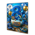 8th Birthday Card for Boys Personalised, Son, Grandson, Nephew,  A5 Size
