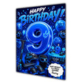 9th Birthday Card for Boys Personalised, Son, Grandson, Nephew,  A5 Size