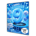 9th Birthday Card for Boys Personalised, Son, Grandson, Nephew,  A5 Size