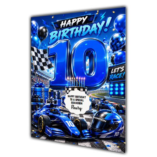 10th Birthday Card for Boys Personalised, Son, Grandson, Nephew,  A5 Size