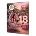 18th Birthday Card Girl, Granddaughter, Daughter, Niece, Large A5 Size
