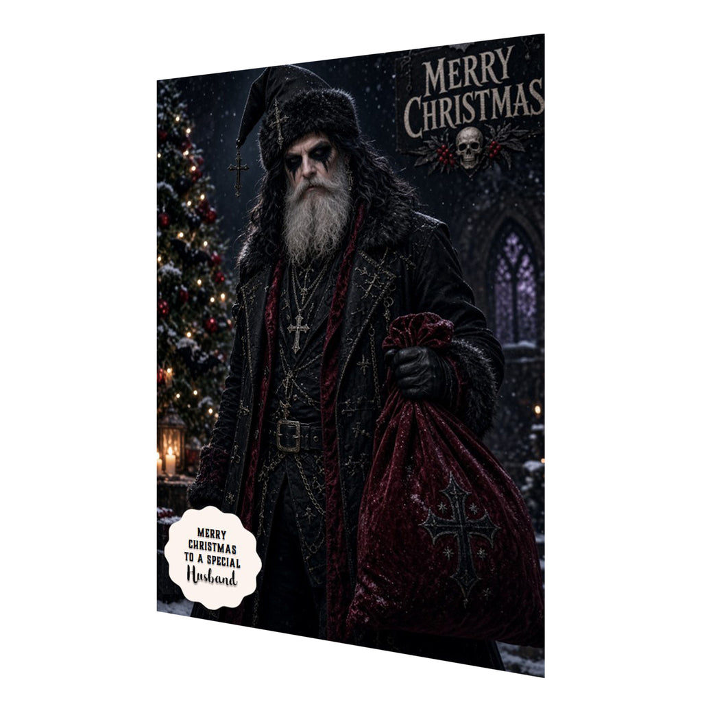 Personalised Christmas Card - Gothic Santa