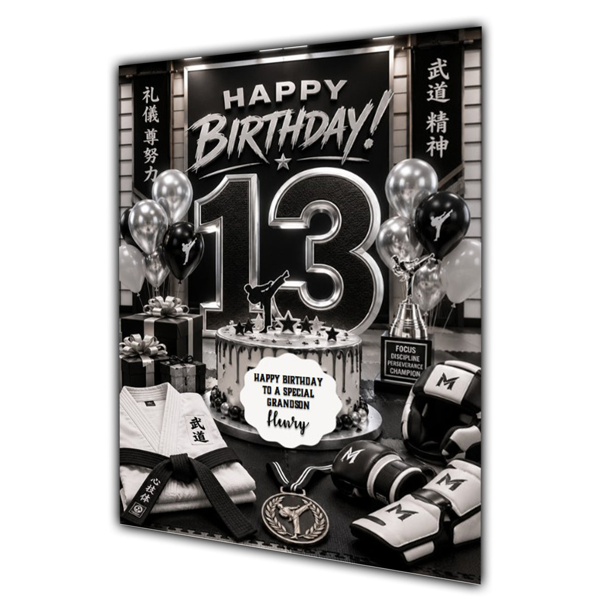 13th Birthday Card for Boys Personalised, Son, Grandson, Nephew,  A5 Size