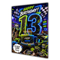 13th Birthday Card for Boys Personalised, Son, Grandson, Nephew,  A5 Size