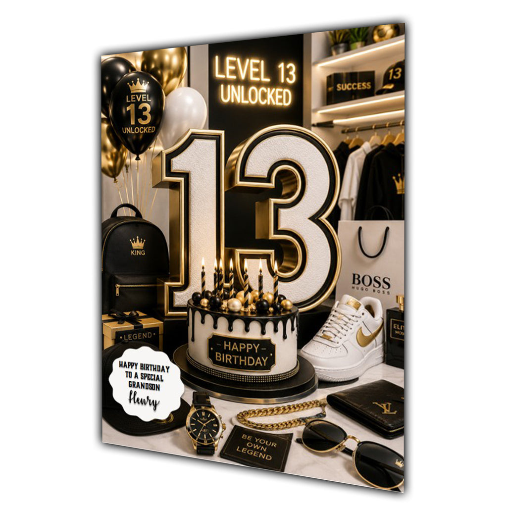 13th Birthday Card For Boys, Grandson, Son, Nephew, Great, Personalised