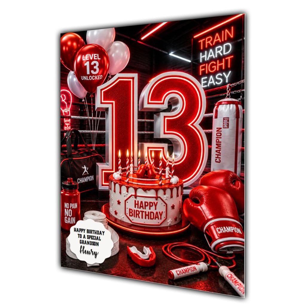 13th Birthday Card For Boys, Grandson, Son, Nephew, Great, Personalised