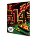 14th Birthday Card for Boys Personalised, Son, Grandson, Nephew,  A5 Size