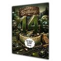 14th Birthday Card for Boys Personalised, Son, Grandson, Nephew,  A5 Size