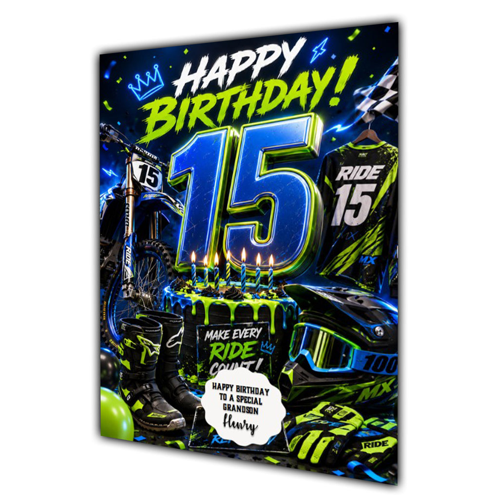 15th Birthday Card For Boys, Grandson, Son, Nephew, Great, Personalised