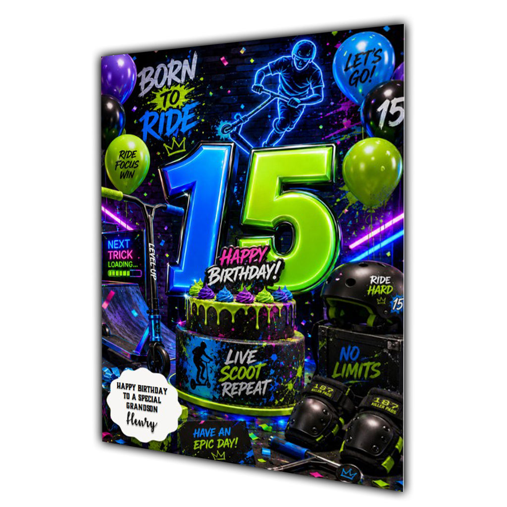 15th Birthday Card For Boys, Grandson, Son, Nephew, Great, Personalised