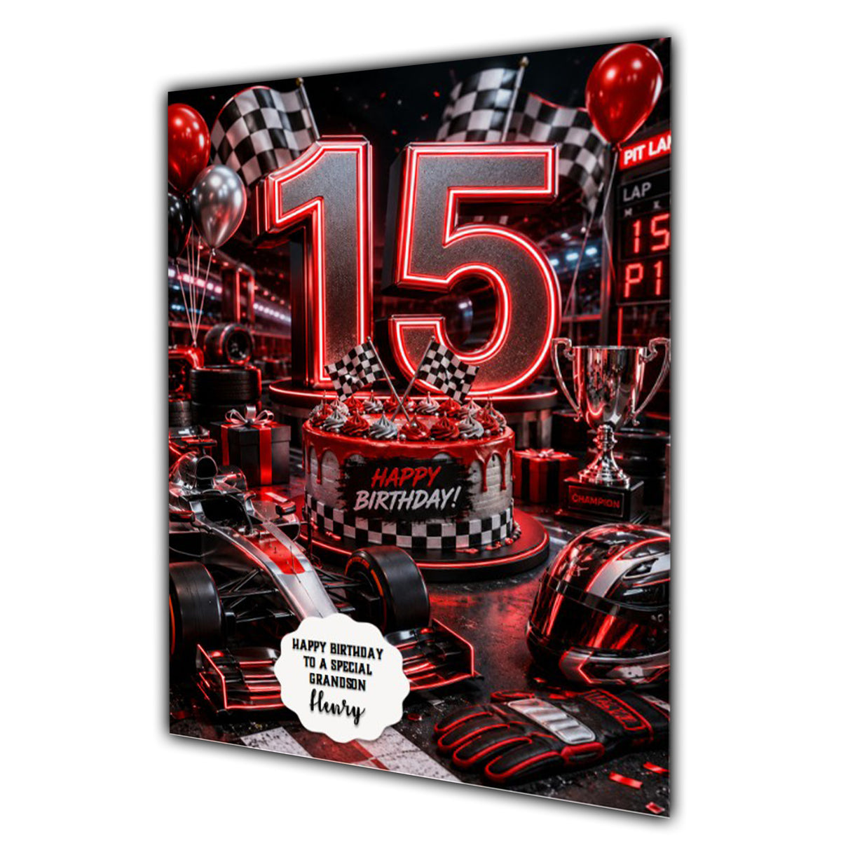 15th Birthday Card for Boys Personalised, Son, Grandson, Nephew,  A5 Size