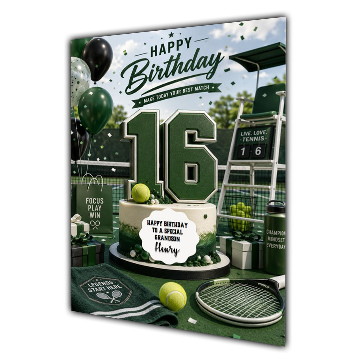 16th Birthday Card for Boys Personalised, Son, Grandson, Nephew,  A5 Size