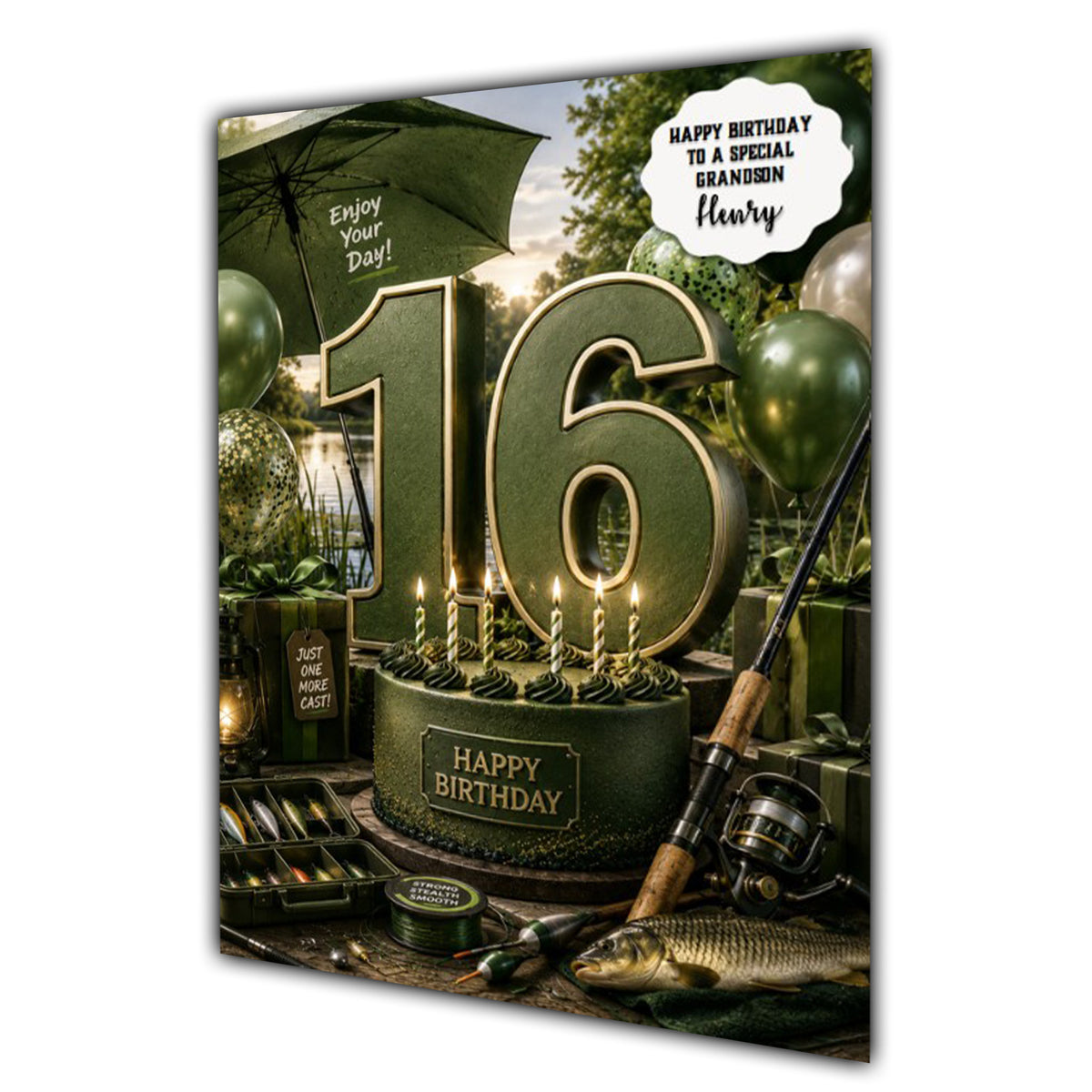 16th Birthday Card for Boys Personalised, Son, Grandson, Nephew,  A5 Size