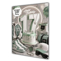 17th Birthday Card for Boys Personalised, Son, Grandson, Nephew,  A5 Size