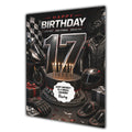 17th Birthday Card for Boys Personalised, Son, Grandson, Nephew,  A5 Size