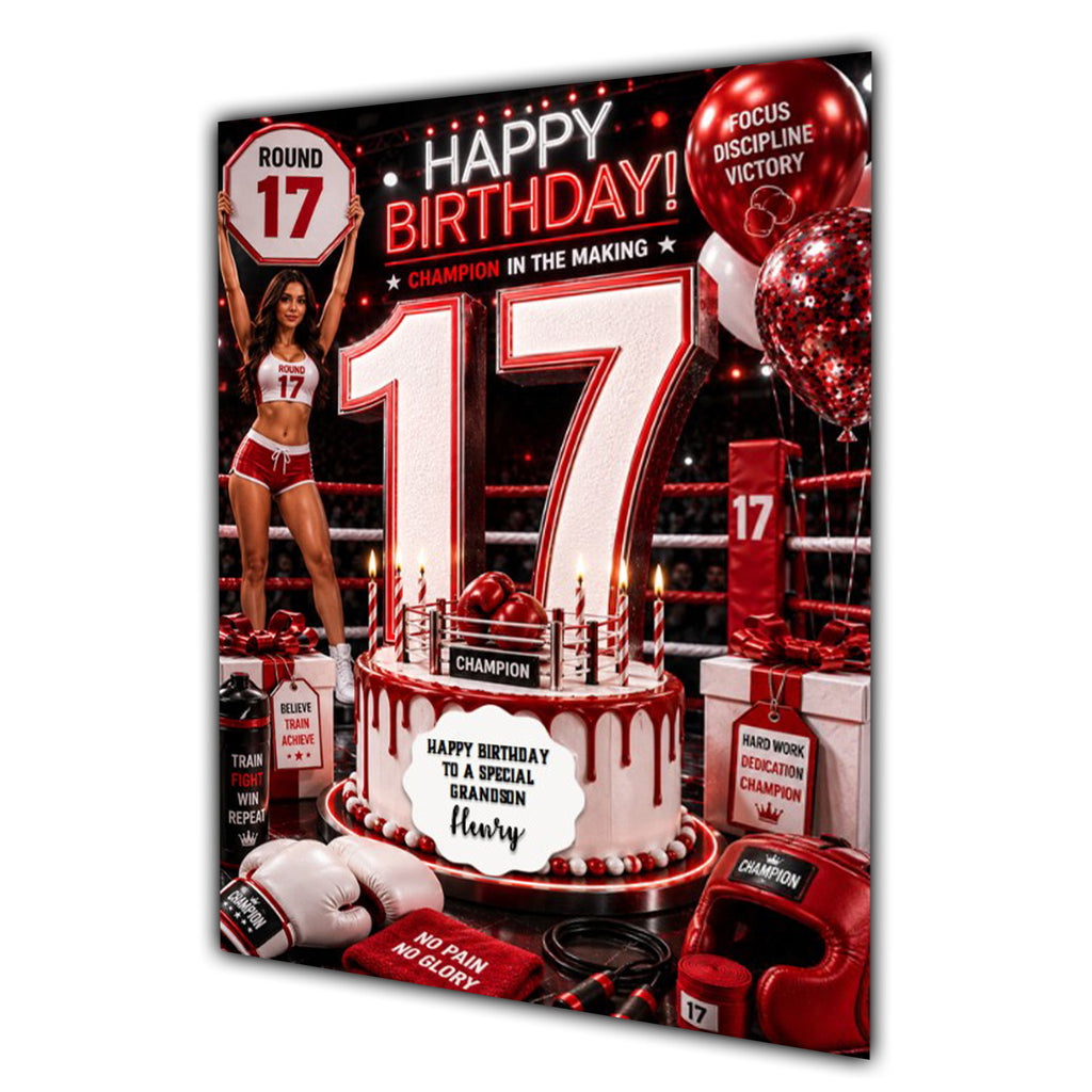 17th Birthday Card For Boys, Grandson, Son, Nephew, Great, Personalised